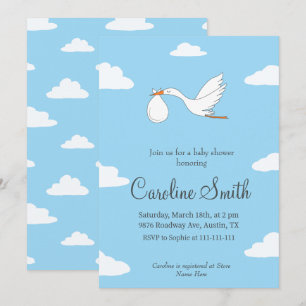 Invitation Baby shower de livraison spécial de la réserve Inv