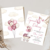 Invitation Baby shower de livraison spéciale Girl Storck