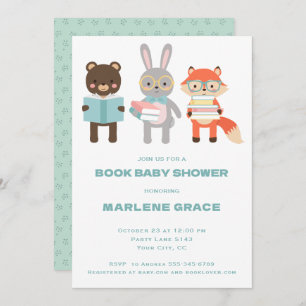 Invitation Baby shower de livre