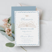 Invitation Baby shower de livre à main moderne