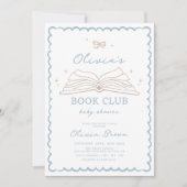 Invitation Baby shower de livre à main moderne (Devant)