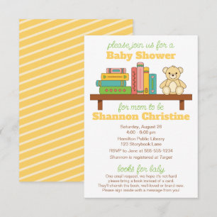 Invitation Baby shower de livre Livres pour bébé