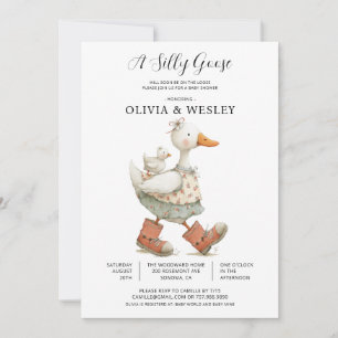 Invitation Baby Shower de l'oie idiote