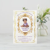 Invitation Baby shower de l'or africain-américain (Debout devant)