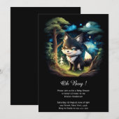 Invitation Baby shower de loup d'aquarelle (Devant / Derrière)