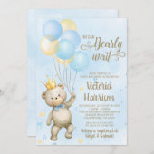 Invitation Baby shower de l'ours (Devant / Derrière)