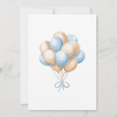 Invitation Baby shower de l'ours bleu Boho (Dos)