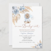 Invitation Baby shower de l'ours Boho de Pampas Gr (Devant)