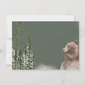 Invitation Baby shower de l'ours d'aquarelle forestière (Dos)