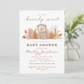 Invitation Baby shower de l'ours de Boho | Douche  (Debout devant)