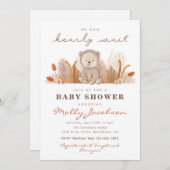 Invitation Baby shower de l'ours de Boho | Douche  (Devant / Derrière)