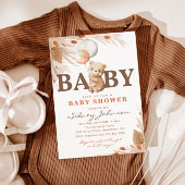 Invitation Baby shower de l'ours de Boho | Douche 