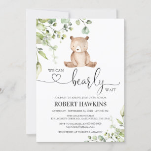 Invitation Baby shower de l'ours en peluche