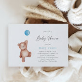 Invitation Baby shower de l'ours en peluche