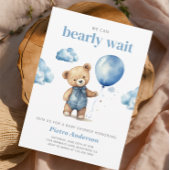 Invitation Baby shower de l'ours en peluche