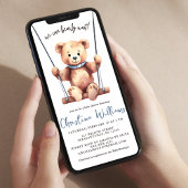 Invitation Baby shower de l'ours en peluche