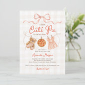Invitation Baby shower de l'ours en peluche de la petite coup (Debout devant)
