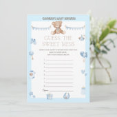 Invitation Baby shower de l'ours en peluche - Nom modifiable, (Debout devant)
