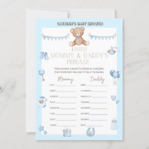 Invitation Baby shower de l'ours en peluche - Nom modifiable,