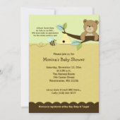 Invitation Baby shower de l'ours et de la bosse de (Devant)