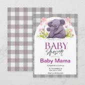 Invitation Baby shower de l'ours Koala (Devant / Derrière)