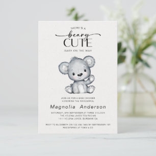Invitation Baby shower de l'ours mou