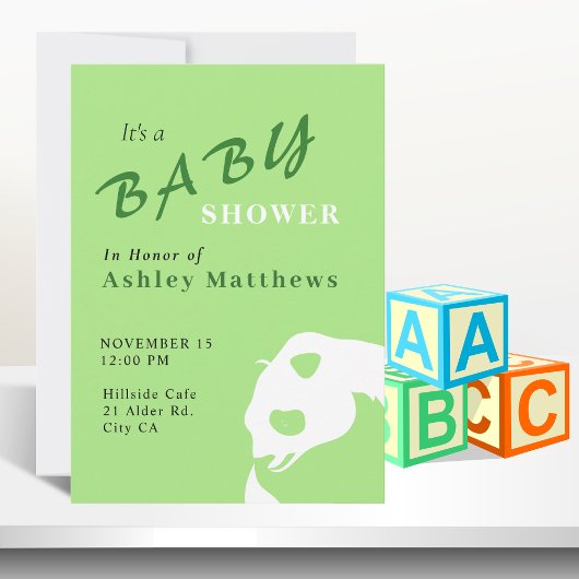 Invitation Baby shower de l'ours Panda