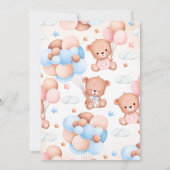 Invitation Baby shower de l'ours revel de sexe (Dos)