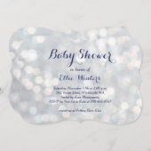 Invitation Baby shower de lumière vive (Devant / Derrière)