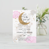 Invitation Baby shower de lune (Debout devant)