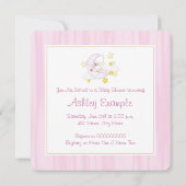 Invitation Baby shower de lune rose (Dos)