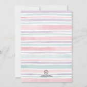 Invitation baby shower de l'Unicorne aux filles vi (Dos)