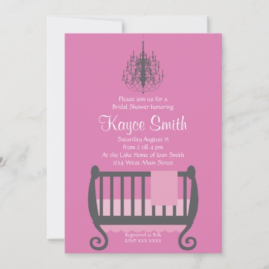 Invitation Baby shower de lustre (Devant)
