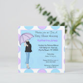 Invitation Baby shower de maman enceinte (Debout devant)