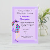 Invitation Baby shower de maman enceinte (Debout devant)