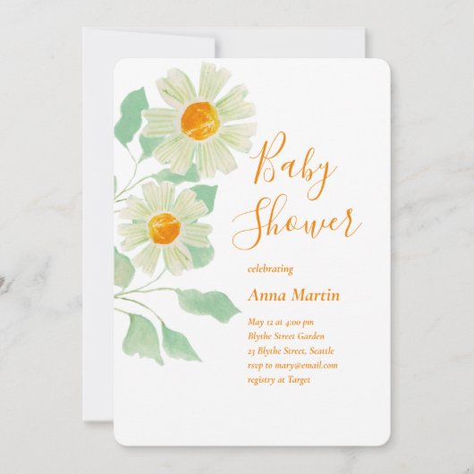 Invitation Baby shower de marais (Devant)