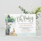 Invitation Baby shower de marais Bayou (Debout devant)