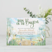 Invitation Baby shower de marais Bayou (Debout devant)