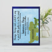Invitation Baby shower de marais d'alligator (Debout devant)