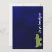 Invitation Baby shower de marais d'alligator (Dos)