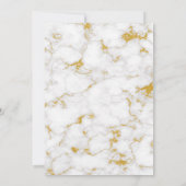 Invitation Baby shower de Marbre blanc de Personnaliser de no (Dos)