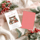 Invitation Baby shower de marché de Noël cultivé localement