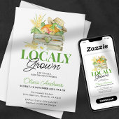Invitation Baby shower de marché des fermiers cultivés locale