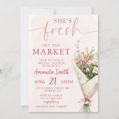 Invitation Baby Shower de Marché Frais (Devant)