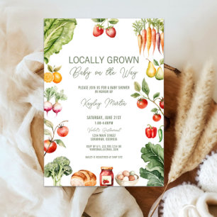 Invitation Baby shower de marché rustique des fermiers cultiv