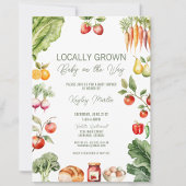 Invitation Baby shower de marché rustique des fermiers cultiv