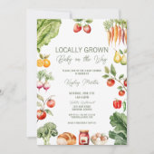 Invitation Baby shower de marché rustique des fermiers cultiv (Devant)