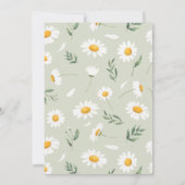 Invitation Baby shower de marguerite fleurie de vache Highlan (Dos)