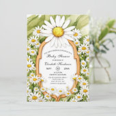 Invitation Baby shower de marguerite florale magique (Debout devant)