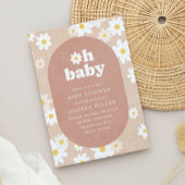 Invitation Baby shower de marguerites neutres
